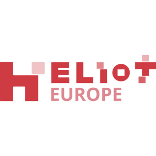 Roter Heliot Europe Schriftzug als Logo